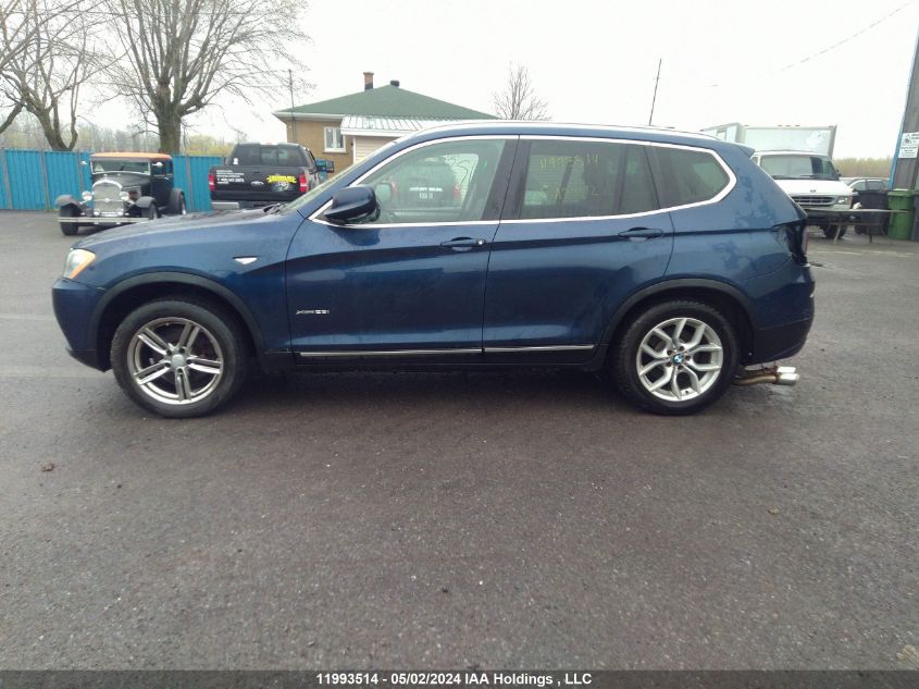 2013 BMW X3 xDrive28I VIN: 5UXWX9C58D0A23292 Lot: 11993514