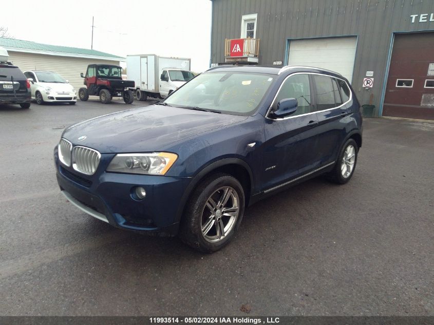 2013 BMW X3 xDrive28I VIN: 5UXWX9C58D0A23292 Lot: 11993514