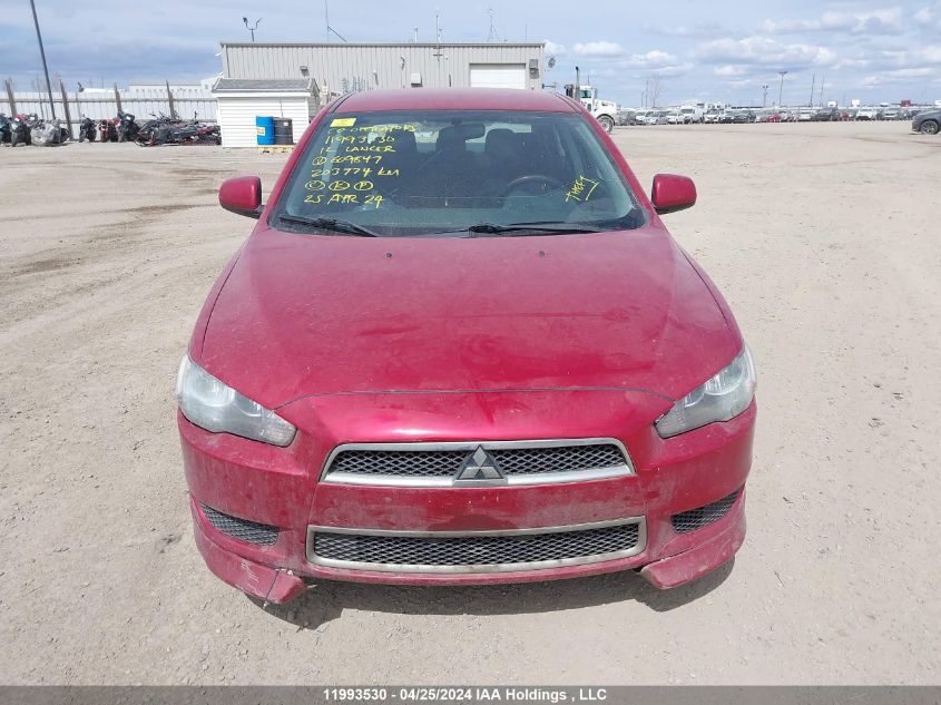 2012 Mitsubishi Lancer VIN: JA32U2FU2CU609847 Lot: 11993530