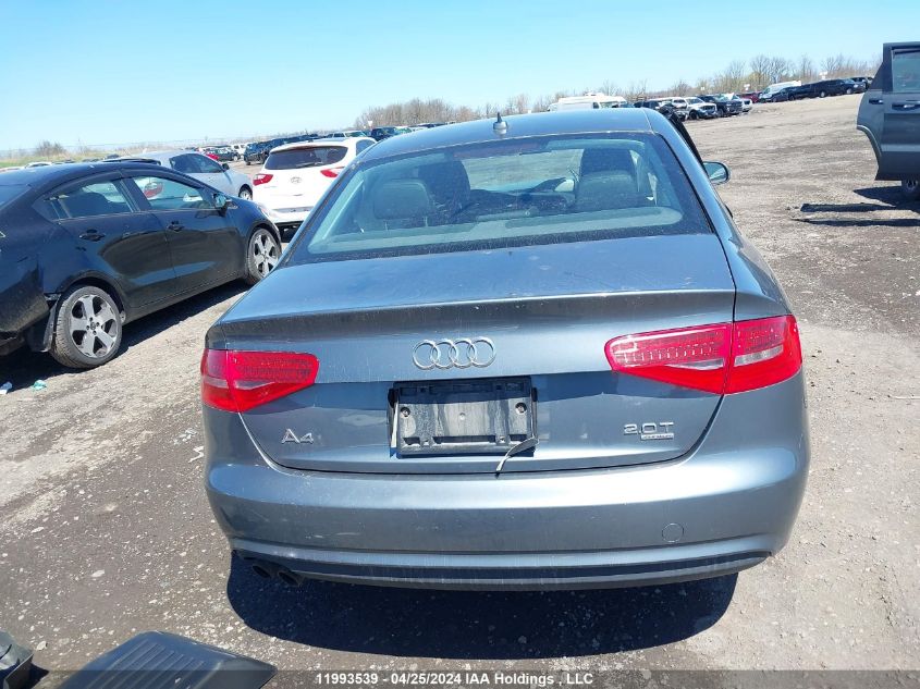 2013 Audi A4 Premium VIN: WAUBFCFL3DN044106 Lot: 11993539