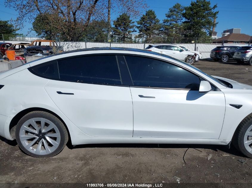 2022 Tesla Model 3 VIN: 5YJ3E1EA0NF249865 Lot: 11993705