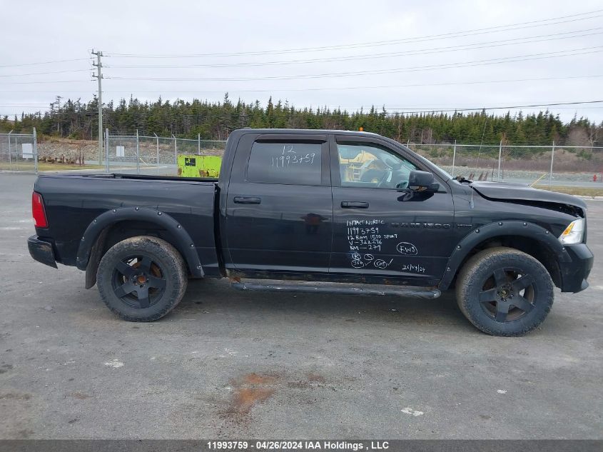 2012 Ram 1500 Sport VIN: 1C6RD7MTXCS322296 Lot: 11993759