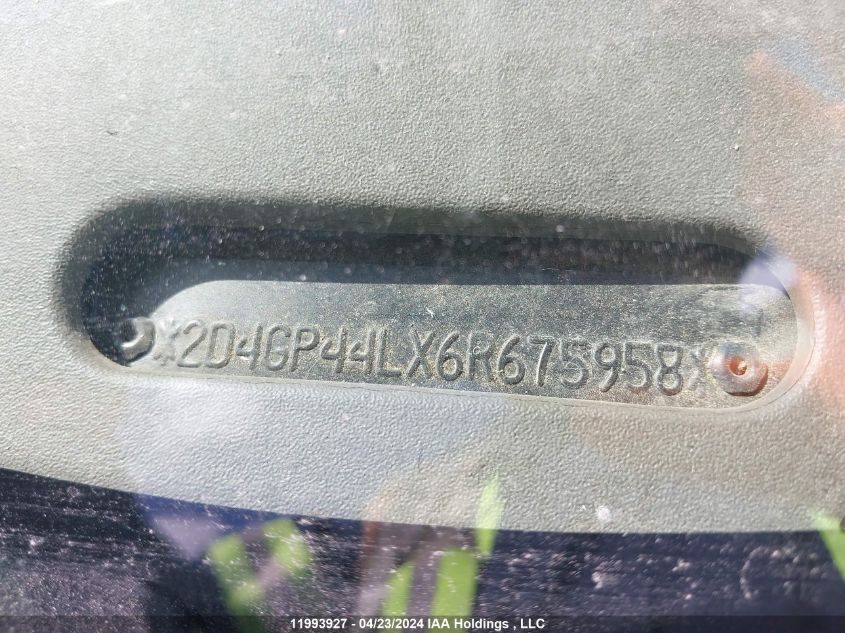 2006 Dodge Grand Caravan Sxt VIN: 2D4GP44LX6R675958 Lot: 11993927