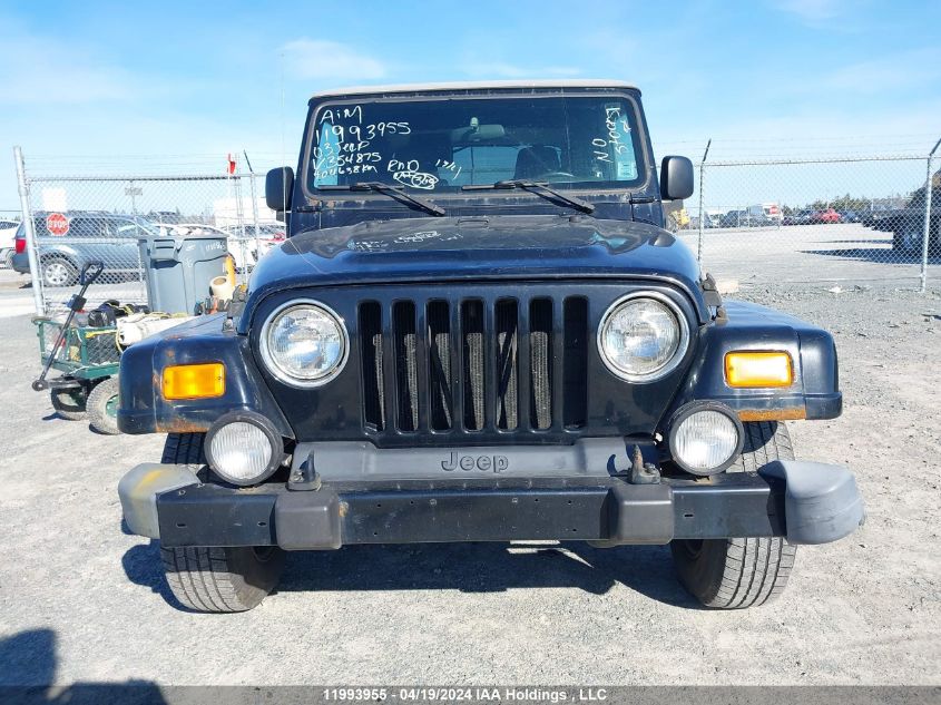 2003 Jeep Wrangler / Tj Sport VIN: 1J4FA49SX3P354875 Lot: 11993955