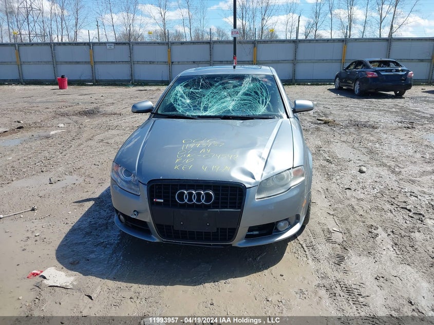 2007 Audi A4 VIN: WAUEH78E77A074542 Lot: 11993957