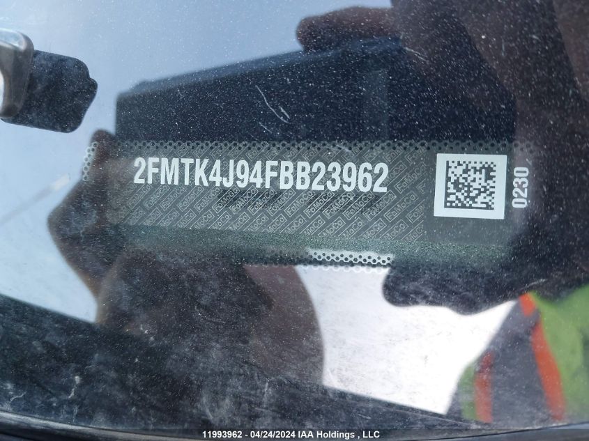 2015 Ford Edge Sel VIN: 2FMTK4J94FBB23962 Lot: 11993962