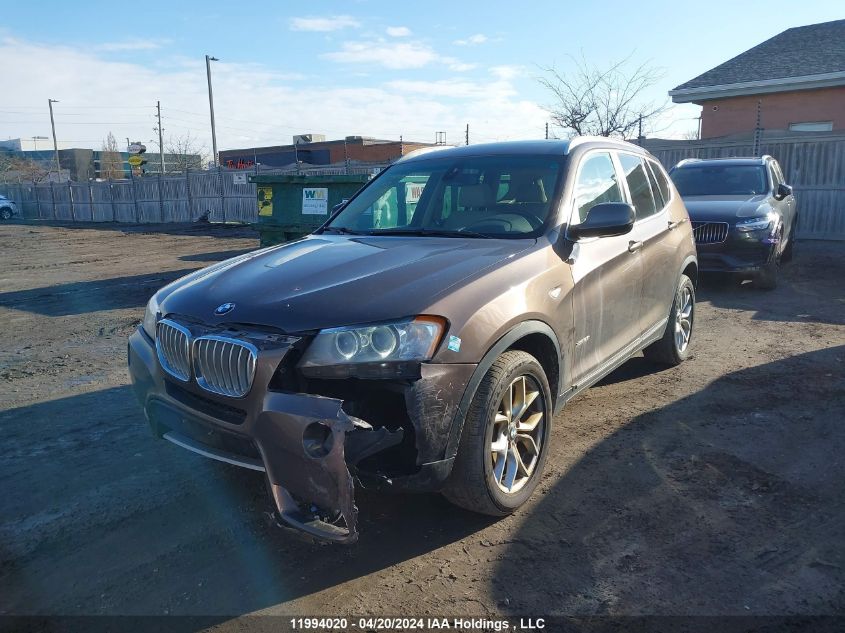 2012 BMW X3 VIN: 5UXWX5C55CL717702 Lot: 11994020