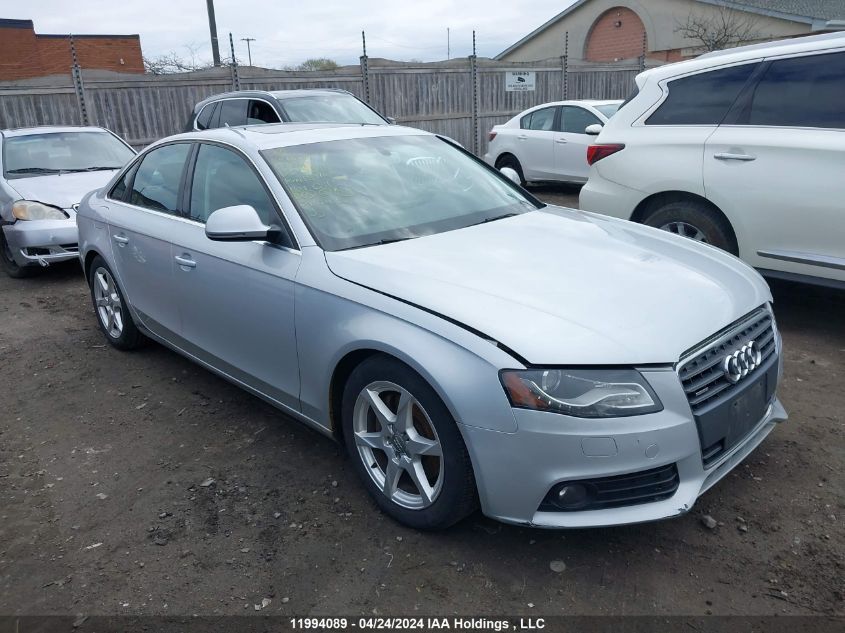 2009 Audi A4 VIN: WAULF68K39N015383 Lot: 11994089