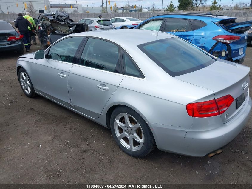 2009 Audi A4 VIN: WAULF68K39N015383 Lot: 11994089