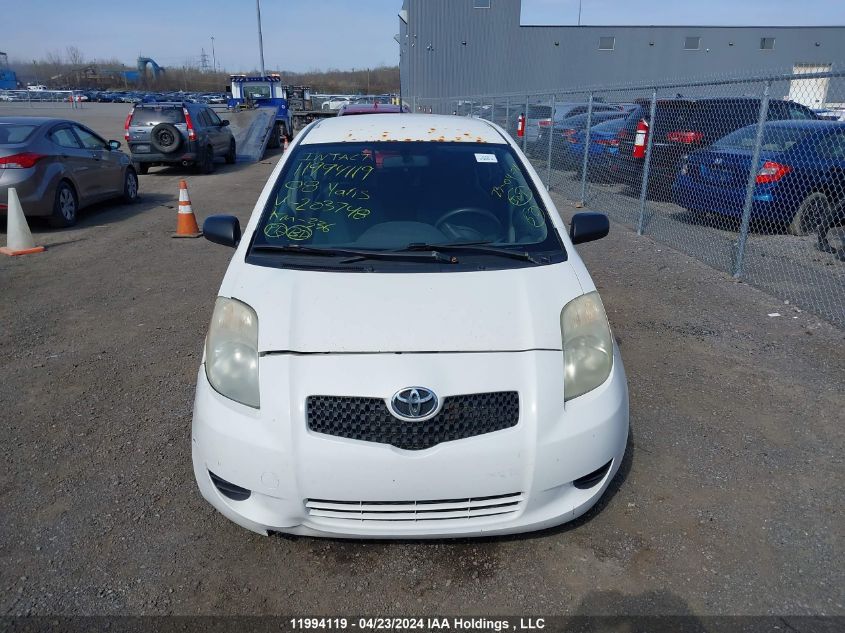 2008 Toyota Yaris VIN: JTDKT923385203748 Lot: 11994119