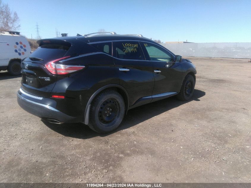 2015 Nissan Murano S/Sl/Sv/Platinum VIN: 5N1AZ2MH2FN269498 Lot: 11994264