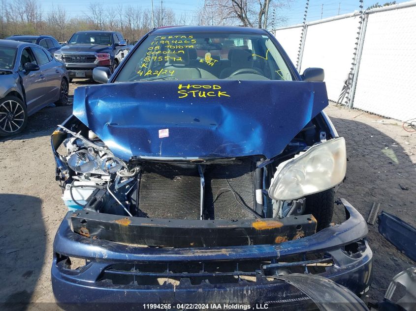 2008 Toyota Corolla Ce/Le/S VIN: 2T1BR32E58C895592 Lot: 11994265