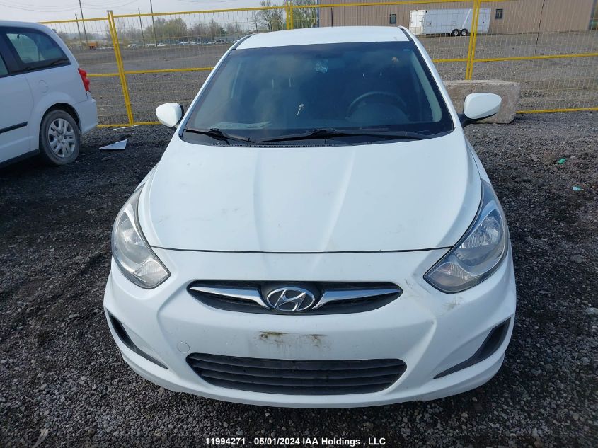 2013 Hyundai Accent Gl VIN: KMHCT5AEXDU126789 Lot: 11994271