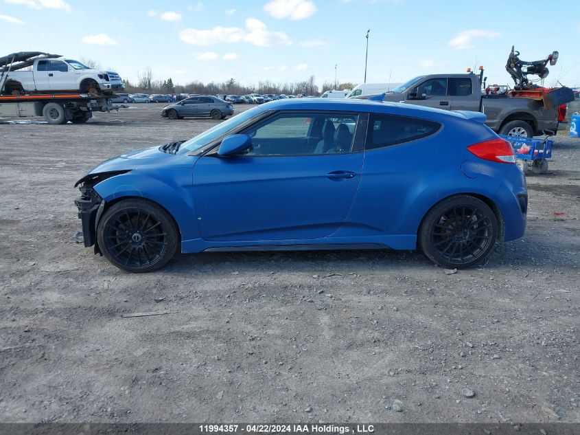 2016 Hyundai Veloster VIN: KMHTC6AE5GU255520 Lot: 11994357