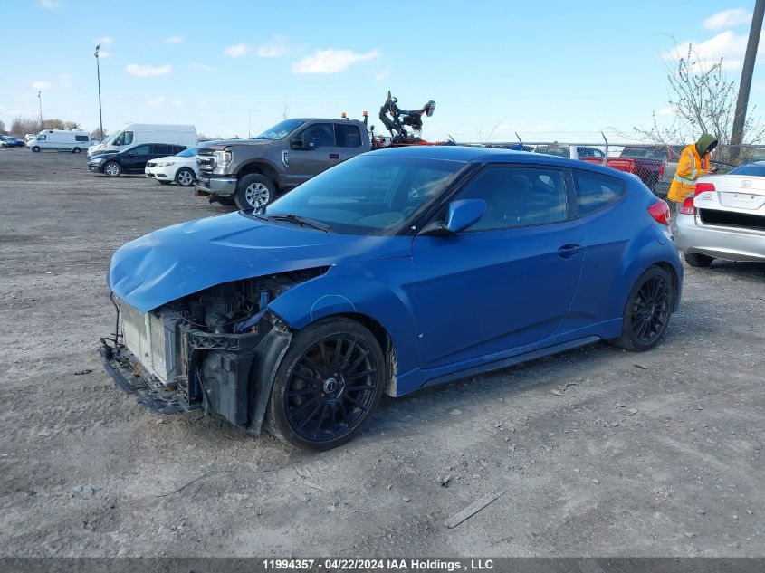 2016 Hyundai Veloster VIN: KMHTC6AE5GU255520 Lot: 11994357