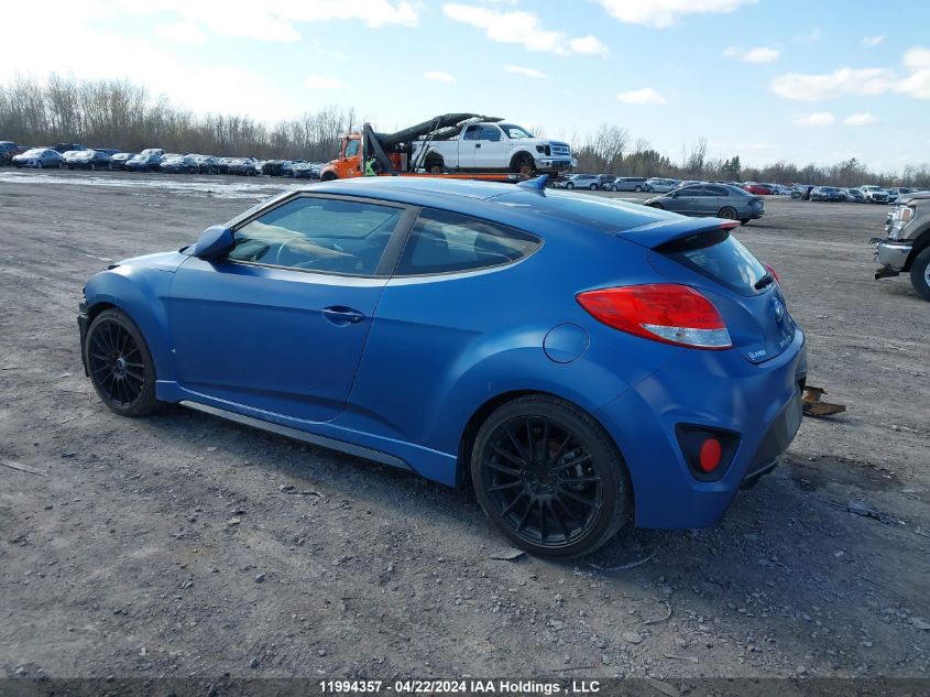 2016 Hyundai Veloster VIN: KMHTC6AE5GU255520 Lot: 11994357