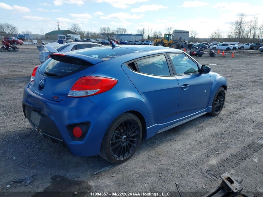 2016 Hyundai Veloster VIN: KMHTC6AE5GU255520 Lot: 11994357