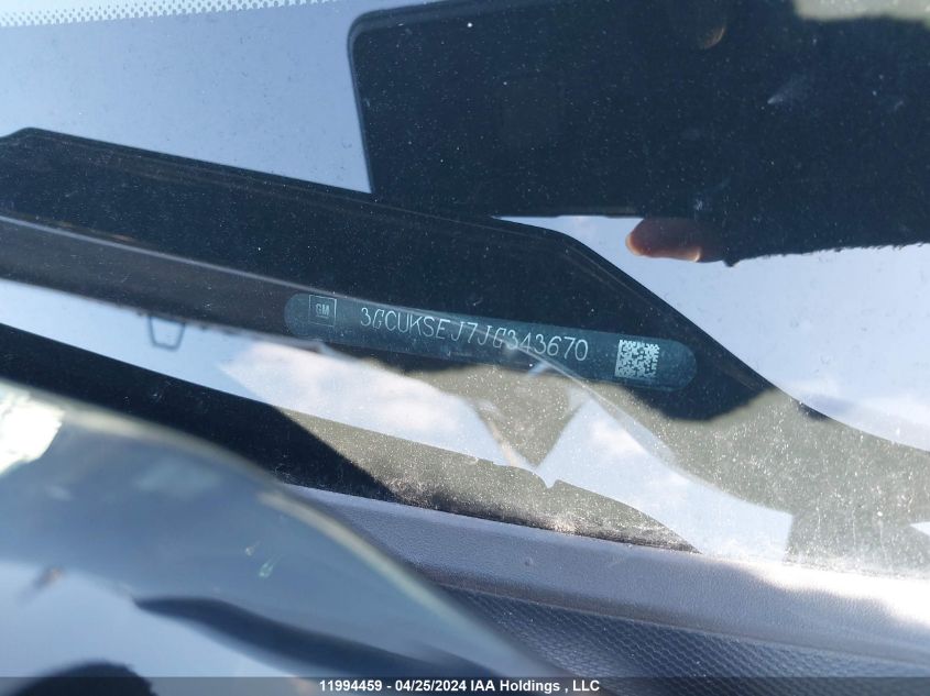 2018 Chevrolet Silverado 1500 VIN: 3GCUKSEJ7JG343670 Lot: 11994459
