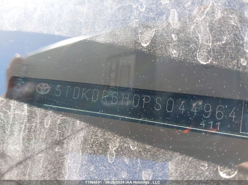 2023 Toyota Highlander Le/Limited/Xle/Xse VIN: 5TDKDRBH0PS044964 Lot: 11994551