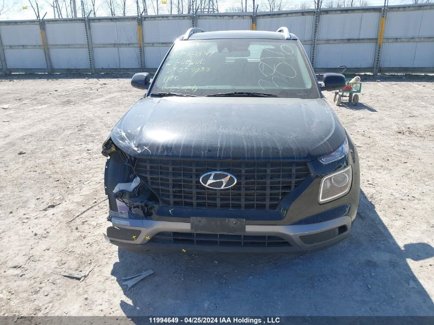 2021 Hyundai Venue VIN: KMHRC8A39MU074033 Lot: 11994649