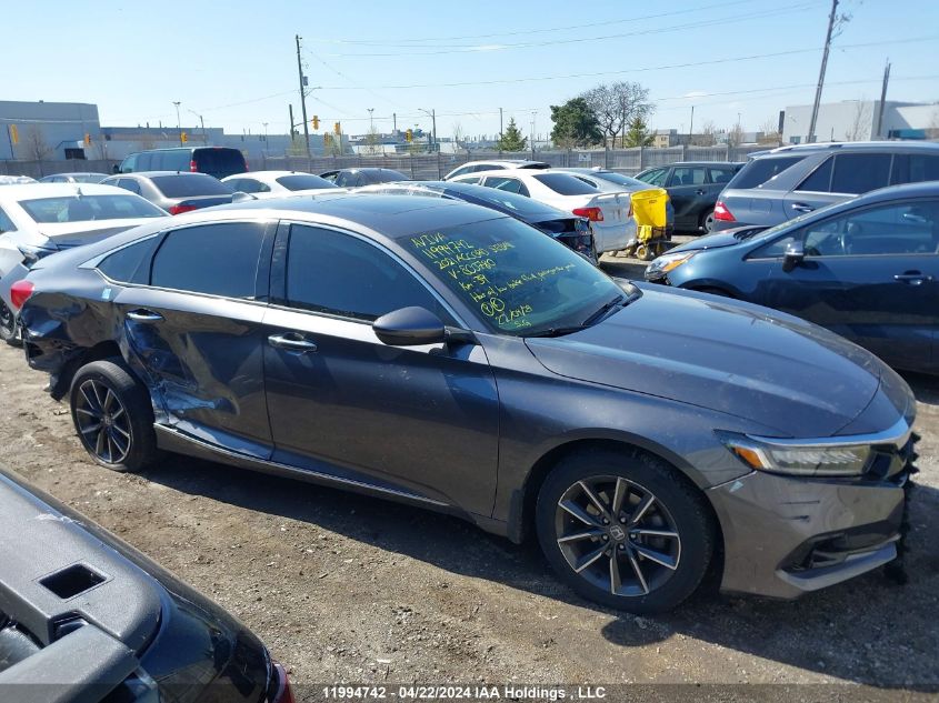 2021 Honda Accord Sedan VIN: 1HGCV1F56MA800780 Lot: 11994742