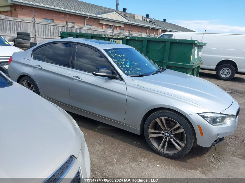 2016 BMW 320 Xi VIN: WBA8A3C52GK690371 Lot: 11994774