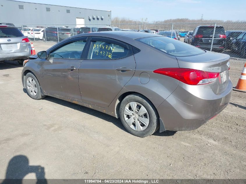 2012 Hyundai Elantra Gls/Limited VIN: 5NPDH4AE6CH129332 Lot: 11994784