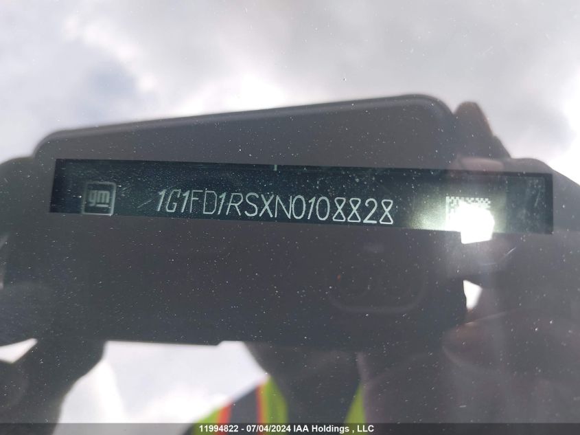 2022 Chevrolet Camaro VIN: 1G1FD1RSXN0108828 Lot: 11994822