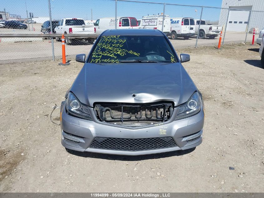 2013 Mercedes-Benz C-Class VIN: WDDGF8JB0DA806454 Lot: 11994899