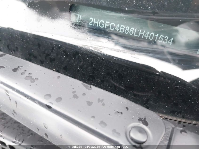2020 Honda Civic VIN: 2HGFC4B86LH401534 Lot: 11995024