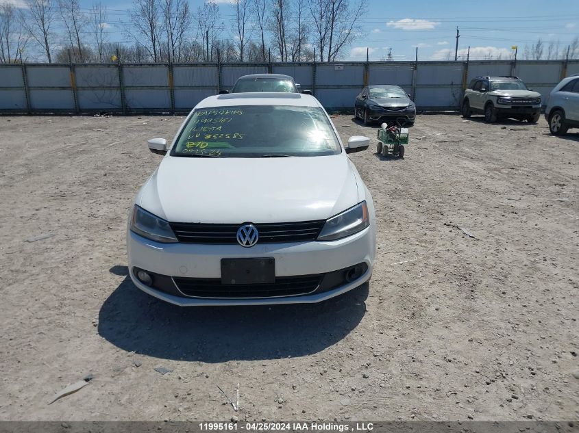 2011 Volkswagen Jetta Sel VIN: 3VWLX7AJ6BM352585 Lot: 11995161