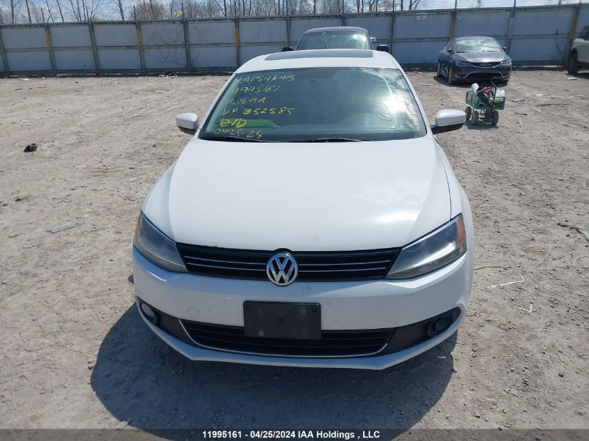 2011 Volkswagen Jetta Sel VIN: 3VWLX7AJ6BM352585 Lot: 11995161