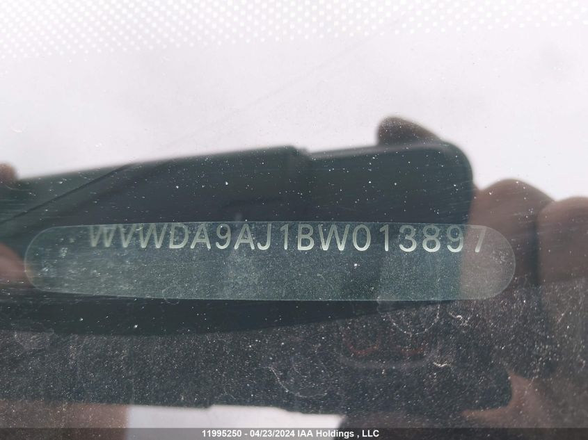 2011 Volkswagen Golf VIN: WVWDA9AJ1BW013897 Lot: 11995250