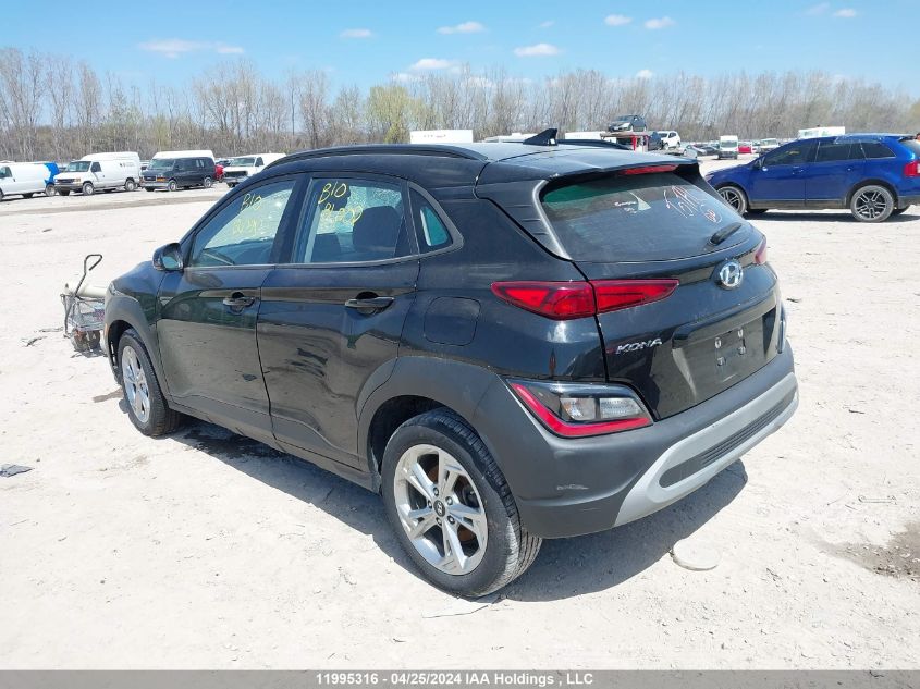 2022 Hyundai Kona Sel/Se VIN: KM8K2CAB7NU765156 Lot: 11995316