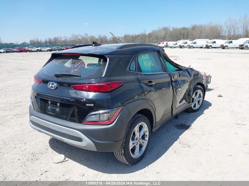 2022 Hyundai Kona Sel/Se VIN: KM8K2CAB7NU765156 Lot: 11995316