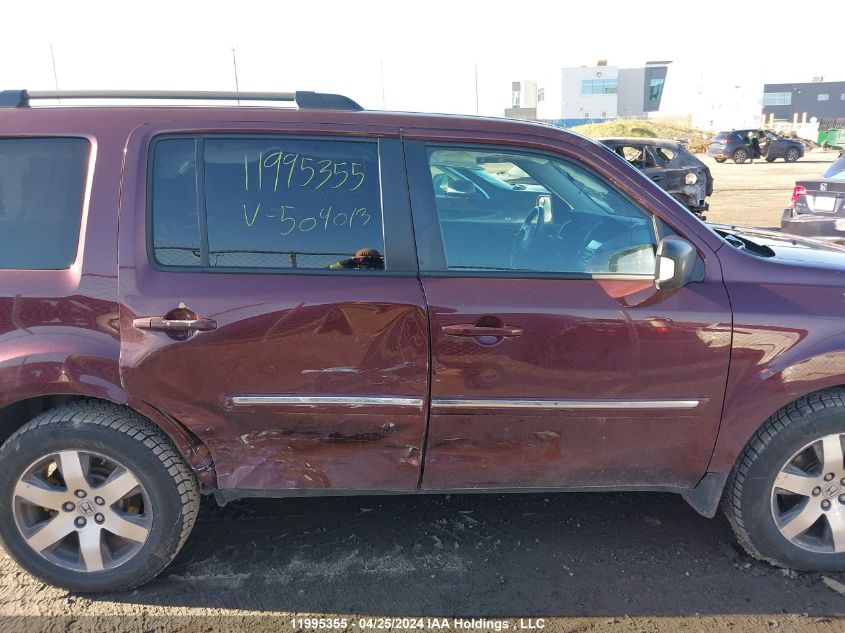 2013 Honda Pilot Touring VIN: 5FNYF4H93DB504013 Lot: 11995355