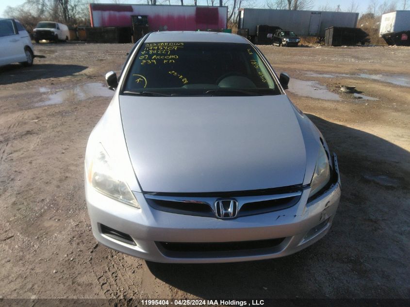 2007 Honda Accord Value VIN: 1HGCM561X7A811227 Lot: 11995404