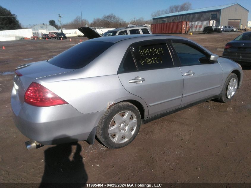 2007 Honda Accord Value VIN: 1HGCM561X7A811227 Lot: 11995404