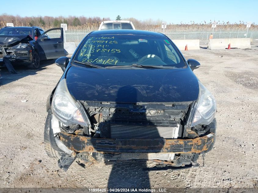 2014 Kia Rio VIN: KNADN4A34E6378455 Lot: 11995425