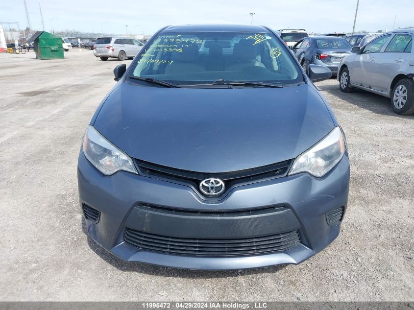 2014 Toyota Corolla VIN: 2T1BURHEXEC013398 Lot: 11995472