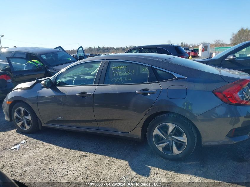 2019 Honda Civic VIN: 2HGFC2F54KH039142 Lot: 11995683