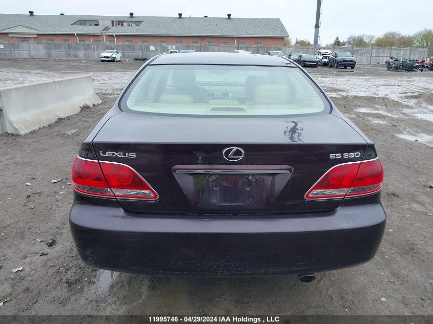 2005 Lexus Es 330 VIN: JTHBA30GX55066679 Lot: 11995746