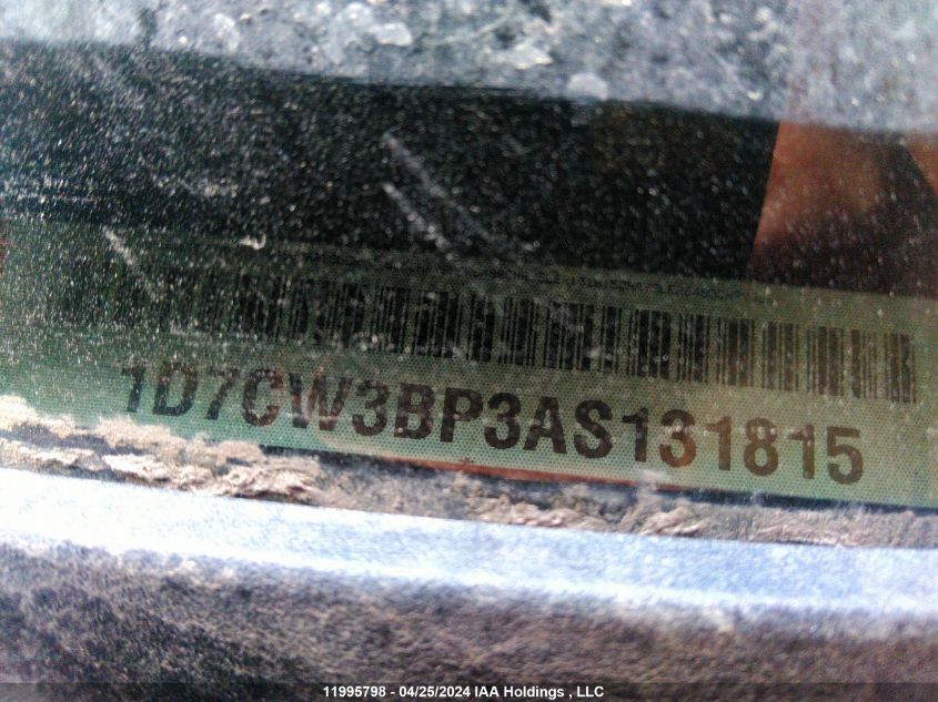 2010 Dodge Dakota Sxt VIN: 1D7CW3BP3AS131815 Lot: 11995798