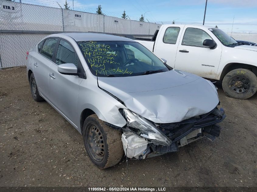 2014 Nissan Sentra VIN: 3N1AB7AP1EL639942 Lot: 11995942