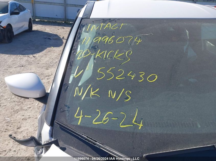 2020 Nissan Kicks VIN: 3N1CP5CV0LL552430 Lot: 11996074