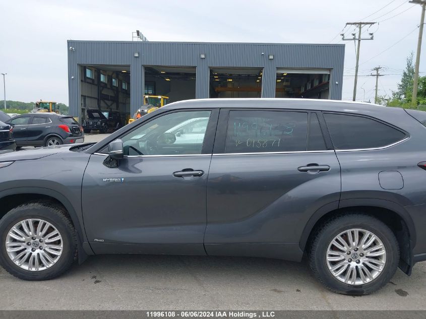2021 Toyota Highlander Hybrid Limited VIN: 5TDEBRCH6MS015871 Lot: 11996108