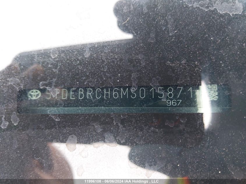 2021 Toyota Highlander Hybrid Limited VIN: 5TDEBRCH6MS015871 Lot: 11996108