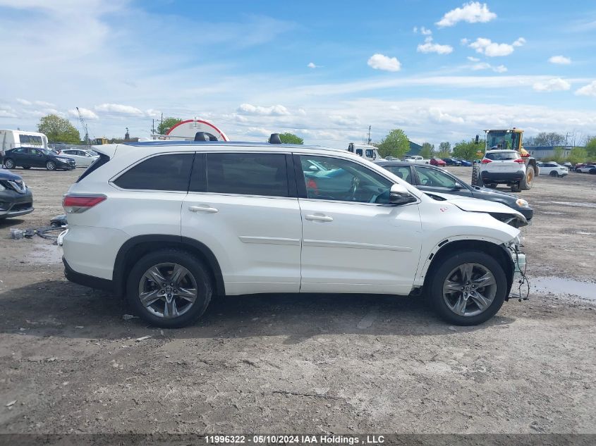 2016 Toyota Highlander Limited VIN: 5TDDKRFHXGS260247 Lot: 11996322