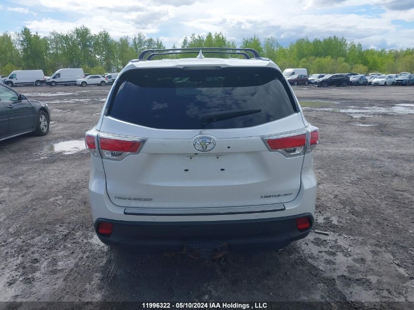 2016 Toyota Highlander Limited VIN: 5TDDKRFHXGS260247 Lot: 11996322