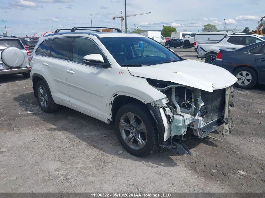 2016 Toyota Highlander Limited VIN: 5TDDKRFHXGS260247 Lot: 11996322